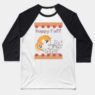 Happy Fall - Life of a Fox Collection Baseball T-Shirt